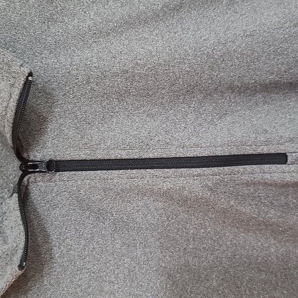 The North Face Mens 1/4 Zip Jacket Lightweight Gray Embroidered COMPANY NAME L - Picture 2 of 12